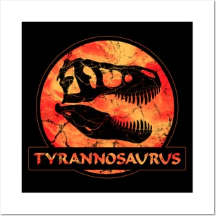 Tyrannosaurus Rex fossil skull Posters and Art